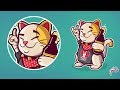 Gato Kawaii speed vector