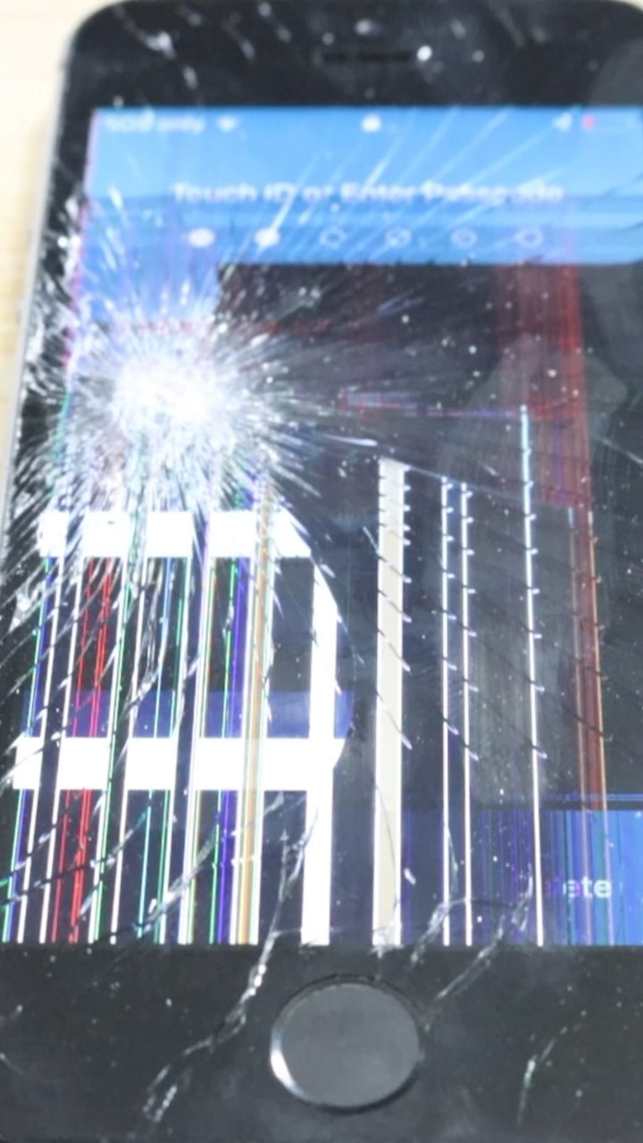 Cracked iPhone screen DIY repair