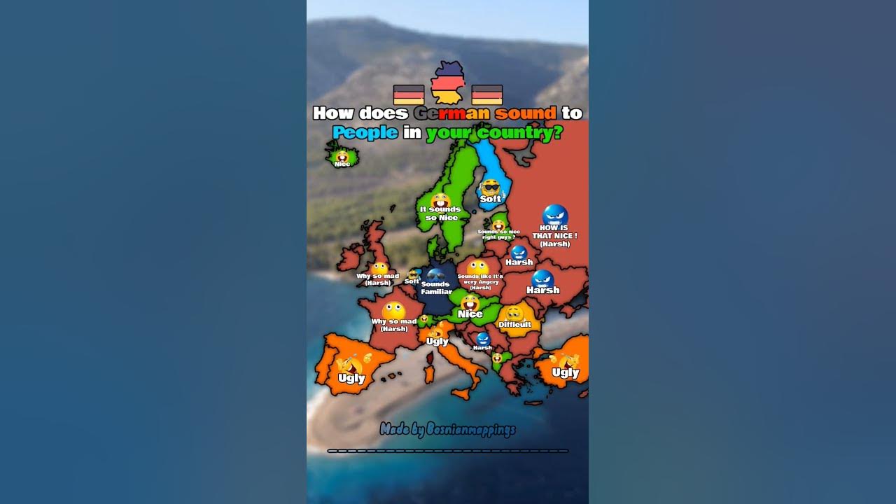 How does German sound to people in your  country? #europe #mapping #geography #countries #shorts