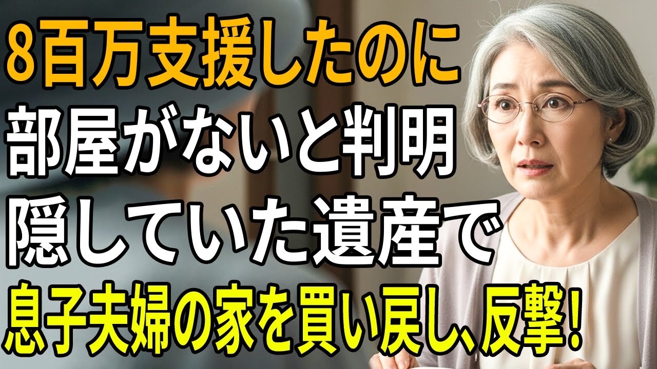 息子夫婦に二世帯住宅の資金800万円を援助したのに部屋なしと判明…→隠していた過去の遺産で彼らの新居を買い戻してやった！