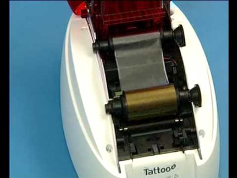 Evolis Tattoo2 — R3411 YMCKO — процесс установки ленты
