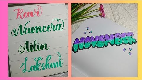 November in bubble writing// Lets write names in Bubble letters//❤️ @artbyvincy