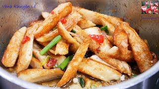 CHẢ LỤA RIM NƯỚC MẮM - Nấu nhanh gọn lẹ món Giò Lụa rim Tiêu để ăn Cơm by Vanh Khuyen