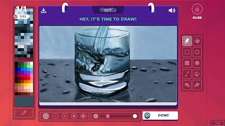 Drawing a glass of water in gartic phone