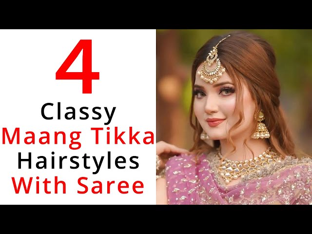 Maang tikka stylish juda hairstyle for engagement | Maang tikka stylish  juda hairstyle for engagement | By Khushbu MakeupFacebook