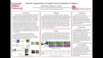 Semantic Segmentation in Complex Scenes for Robotics Navigation: RI Summer Scholar Zhanxin Wu