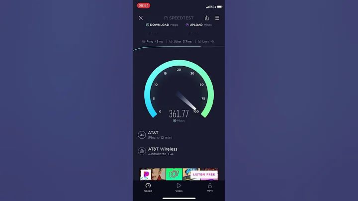 AT&T 5GE Speedtest Spartanburg County