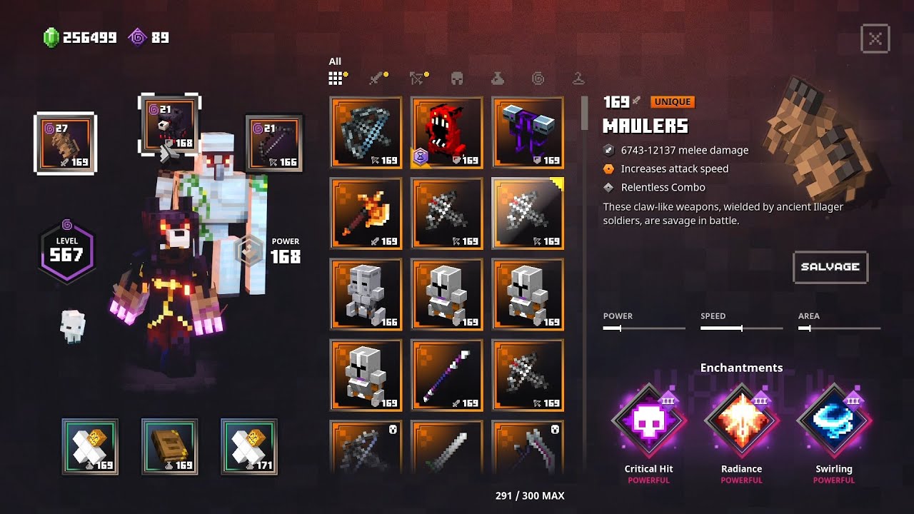 Minecraft Dungeons Black Wolf Armor Double Golem Tome Build Apoc+18