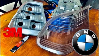 How to Reseal Tail Light Lens - Using 3M Adhesive DIY E46 Lens fell off Discontinued lights Sealant