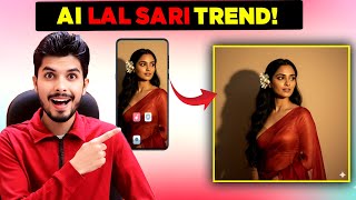 ट्रेंड लाल साड़ी AI पिक्चर बनाएं | वायरल फोटो एडिटिंग ट्यूटोरियल 2025 | टेकवर्ल्ड प्रिंस screenshot 5