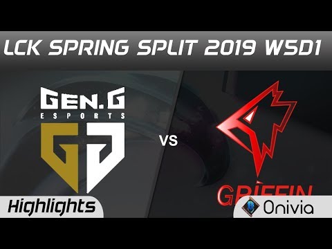 GEN vs GRF Highlights Game 2 LCK Spring 2019 W5D1 Gen G Esports vs Griffin by Onivia