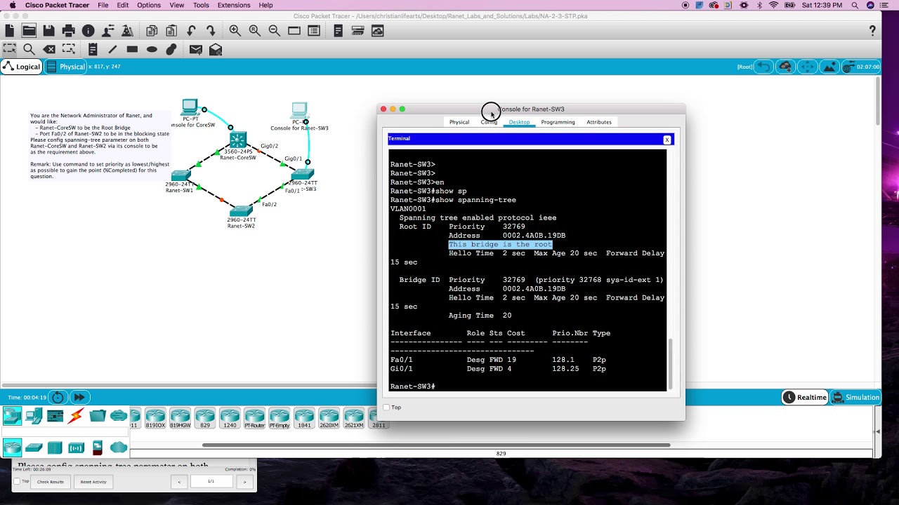 Ranet Labs 2-3 STP Walkthrough
