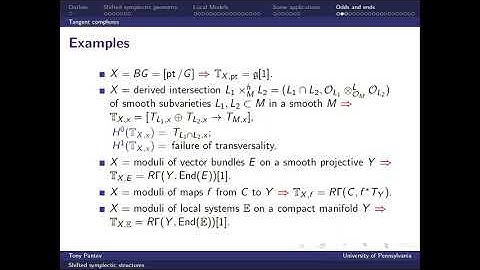 Shifted symplectic structures and applications (Tony Pantev)