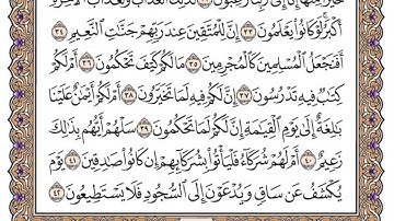 سورة القلم مكتوبة / فضيلة الشيخ ياسر الدوسري