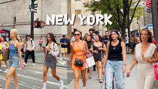 [4K]🇺🇸NYC Walk🗽5th Avenue to Upper East Side 🚕✨Manhattan Evening Walk | Aug 2023