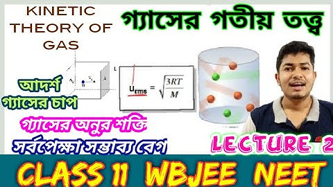 গ্যাসের গতীয় তত্ত্ব||Class 11|| Lecture 2|| চাপের রাশিমালা, সর্বপেক্ষা সম্ভাব্য বেগ, বেগের তুলনা