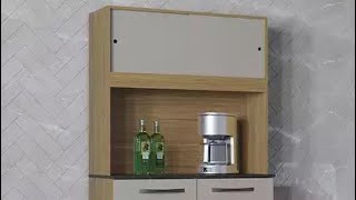 ARMÁRIO COZINHA COMPACTA GRAZI 4 PORTAS 1 GAVETA 884.49 DAMASCO/OFFWHITE - POQUEMA