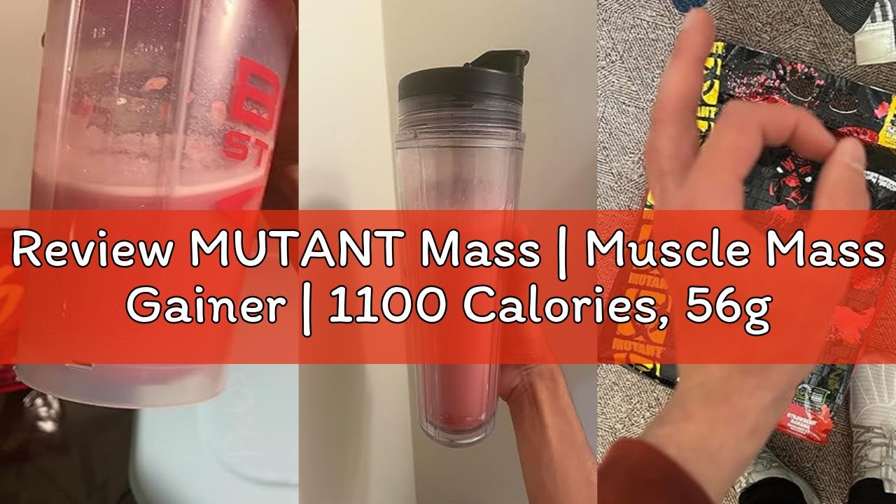 Review MUTANT Mass | Muscle Mass Gainer | 1100 Calories, 56g Protein, Whole Food Carbs, BCAAs, and G