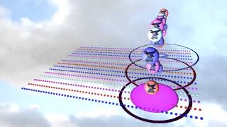 The Sound of a Pendulum Wave - As Bounces with Harmonic Series Pitches - Bounce Metronome Pro