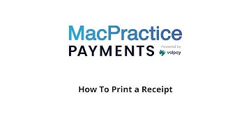 MacPractice Payments Printing a Receipt