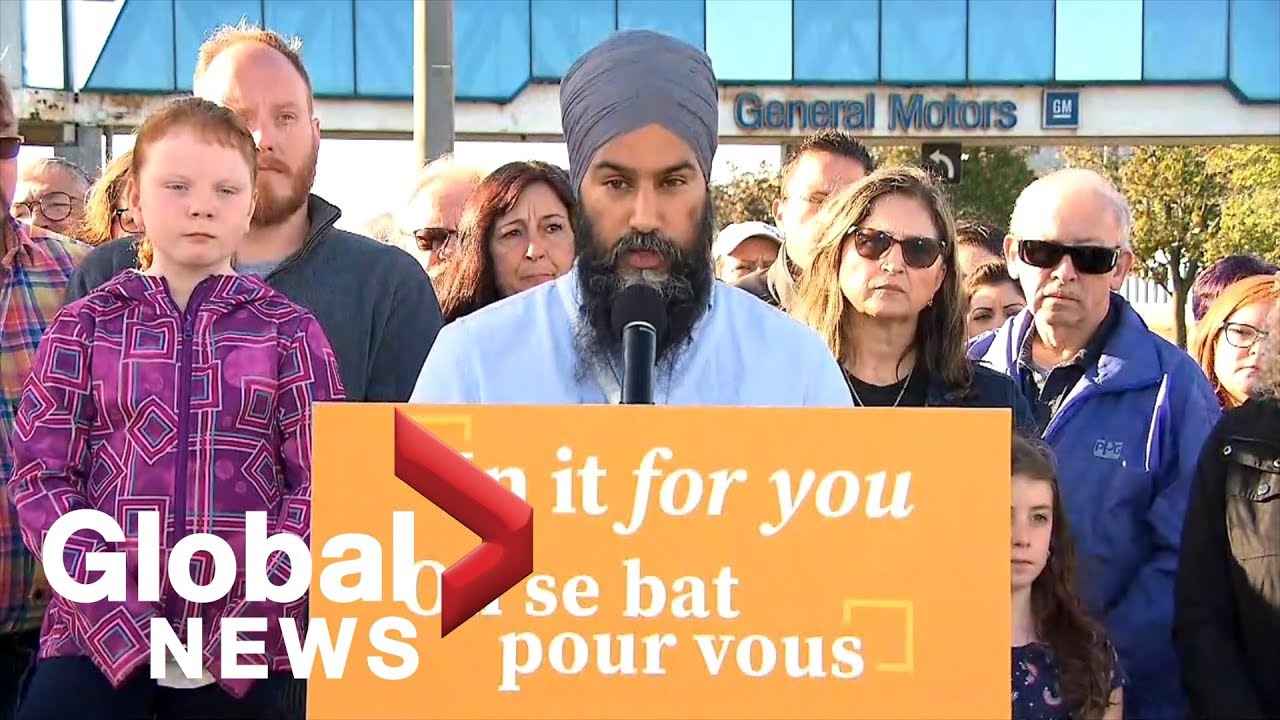 Canada Election: NDP Leader Jagmeet Singh discusses strategy for retaining jobs in the auto industry global television halifax