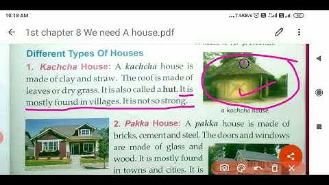 Class 1- Chapter 8 We Need A House