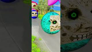 Big & Small Moon Cars vs Giant Rocket Hammer Ep.3 - BeamNG.drive