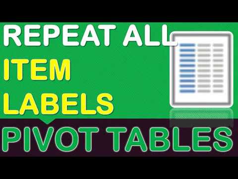 Repeat All Item Labels In An Excel Pivot Table | MyExcelOnline