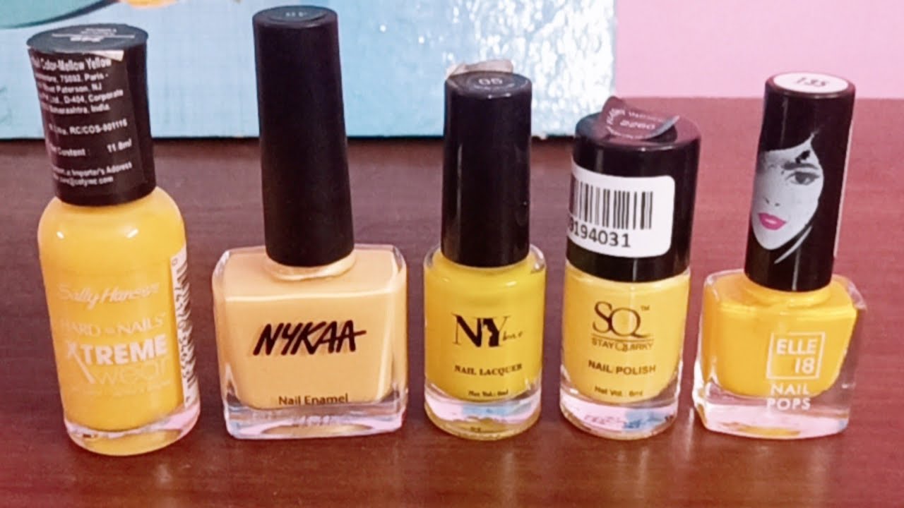 MY TOP 5 YELLOW NAIL POLISH SWATCHES 2020 / YELLOW NAILS #1