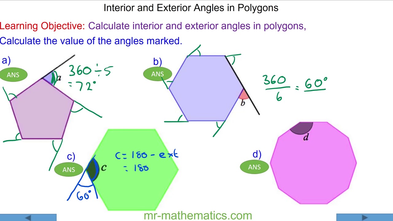 Angles Of Polygon Worksheet