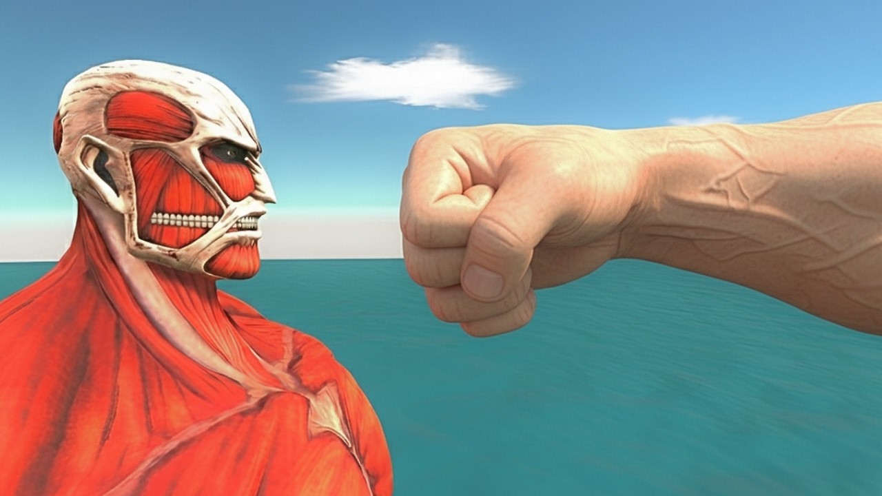 Colossal Titan vs Epic Punch - Animal Revolt Battle Simulator
