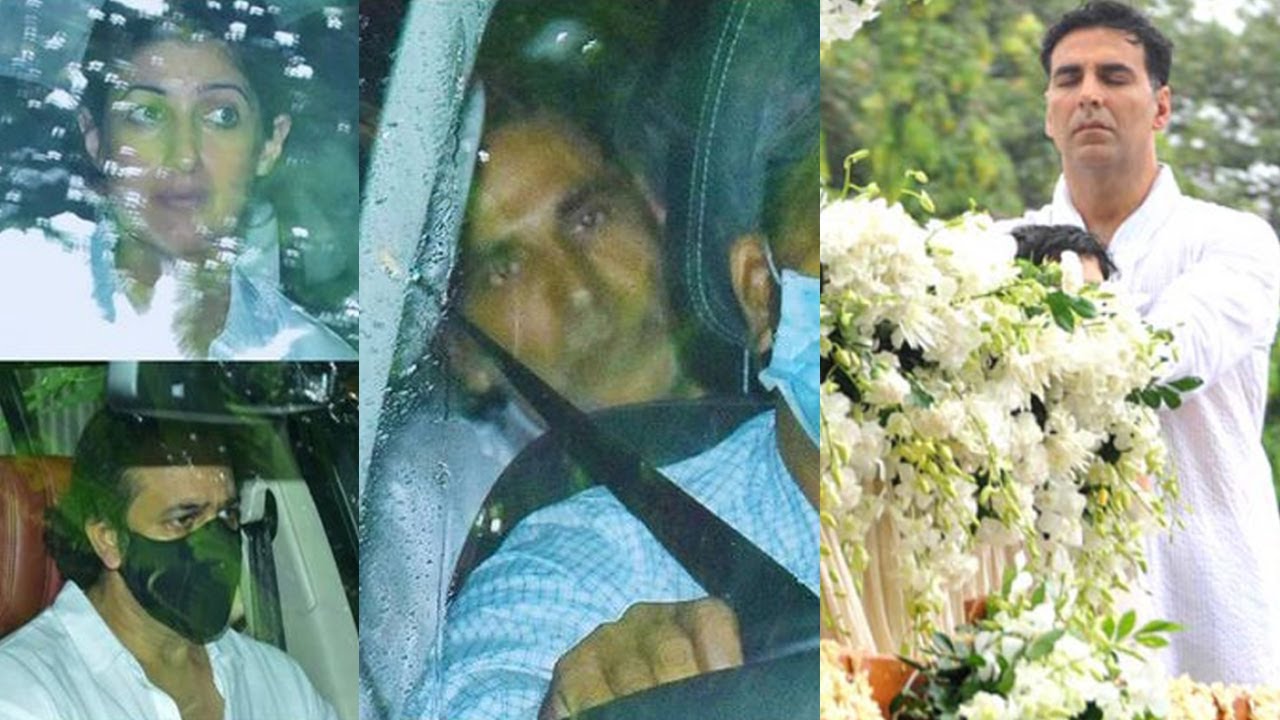 Akshay Kumar,Twinkle Khanna Aarav Kumar got Emotional at His Mother's last Rites