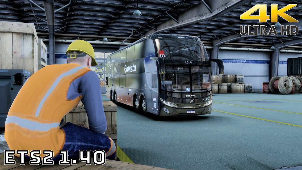 ETS2 1.40 | Реалистичное вождение автобуса VOLVO Очень долго | 4K60