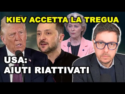 UCRAINA: TREGUA ACCETTATA e AIUTI USA RIPRISTINATI | VON DER LEYEN: alle armi contro MOSCA