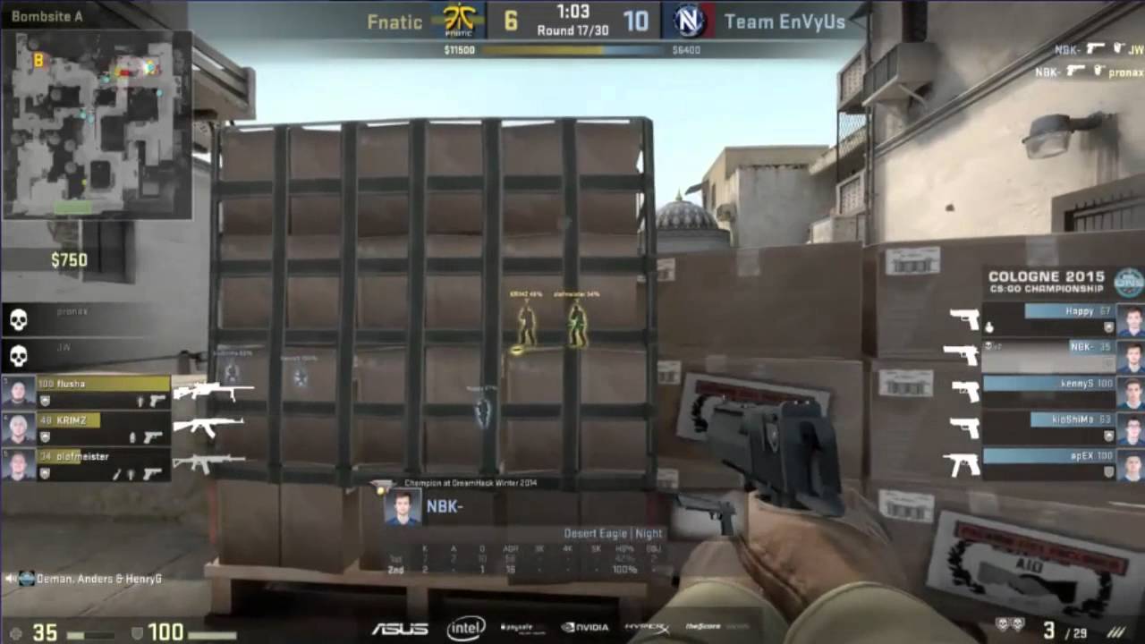 NBK Double DEAGLE Kill On Force - Fnatic vs EnVyUS 23.08.15