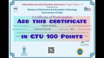 GTU 100 Points| Free Password Security Quiz | How to Complete 100 Points GTU ?