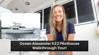 Ocean Alexander 522 Pilothouse 1998 Walkthrough Yacht Tour  'DUTCH TREAT'  With Sara Fithian