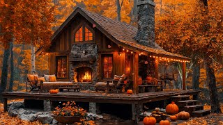 Warm Autumn Firelight 🎷Smooth Jazz for Study, Relaxation & Sweet Dreams