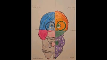 I DREW SADNESS FROM INSIDE OUT AS DIFFERENT EMOTIONS #shorts #insideout #art #draw #sad #emotions
