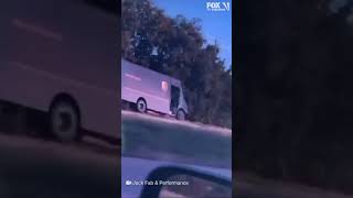 UPS Driver passes out from the heat and crashes his package car.