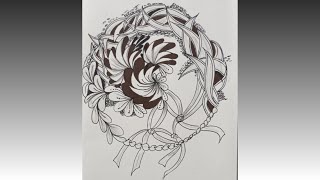 CircularTangle Pattern  No- 2// Zentangle Art// Zen doodle Pattern