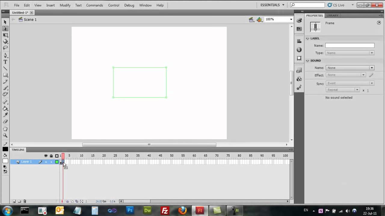 Adobe Flash CS5 - Frames שקופיות וצילמיות - אדובי פלאש - YouTube