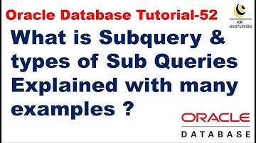 What is Subquery & types of Sub Queries Explained with many examples || Oracle Database Tutorial