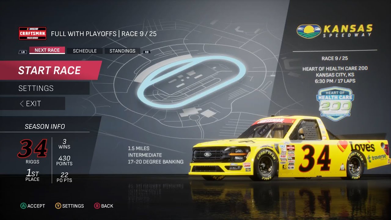 NASCAR 25 - Layne Riggs Championship Mode - Race 9/25
