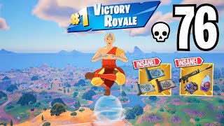 76 Elimination Solo vs Squads AANG WINS Full Gameplay (NEW FORTNITE UPDATE CHAPTER 5 SEASON 2)!