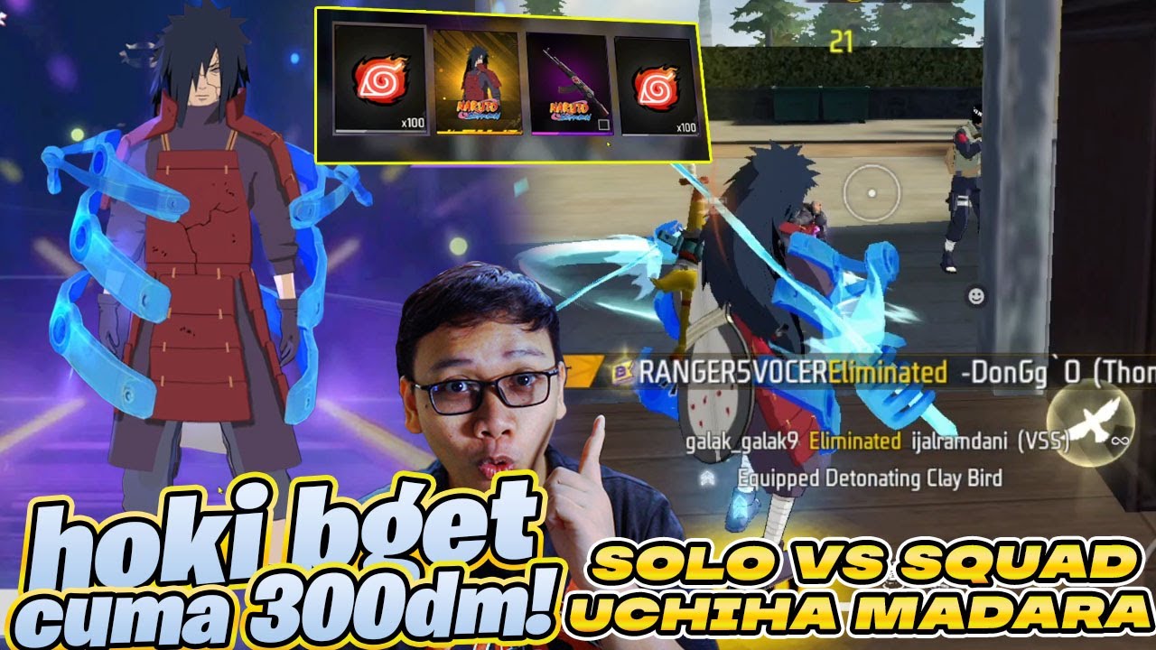 HOKI PARAH! TRIK MURAH SPIN UCHIHA MADARA SKIN! BANT4I 1 BERMUDA PAKE SUSANOO!
