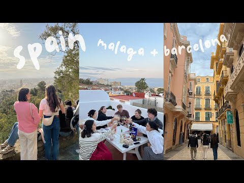 spain travel vlog | barcelona + malaga ☀️🤍✨