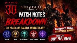 HUGE Patch Notes! 30th Anniversary Update Breakdown (Class Changes + 4 Weeks of Mirrored Jewels)