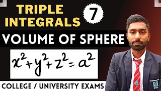 Volume Of Sphere Using Triple Integral || Important Concepts || Multiple Integrals ||