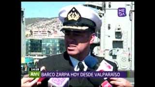 El buque "Sargento Aldea" zarpó en apoyo al norte de Chile